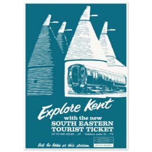 British Rail Explore Kent 1962 Poster